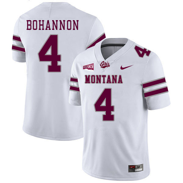 Blake Bohannon Montana Jersey,University Of Montana Grizzlies #4 Blake Bohannon Jersey Stitched-Whit